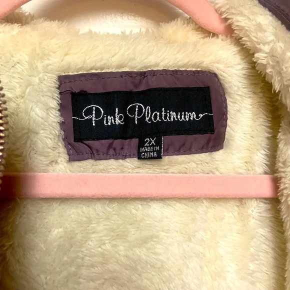 Pink Platinum - Winter Coat; Puffer; 2X - Picture 4 of 4